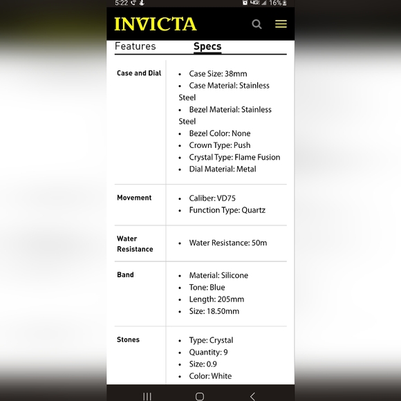 Invicta blue beautiful watch - Picture 6 of 6